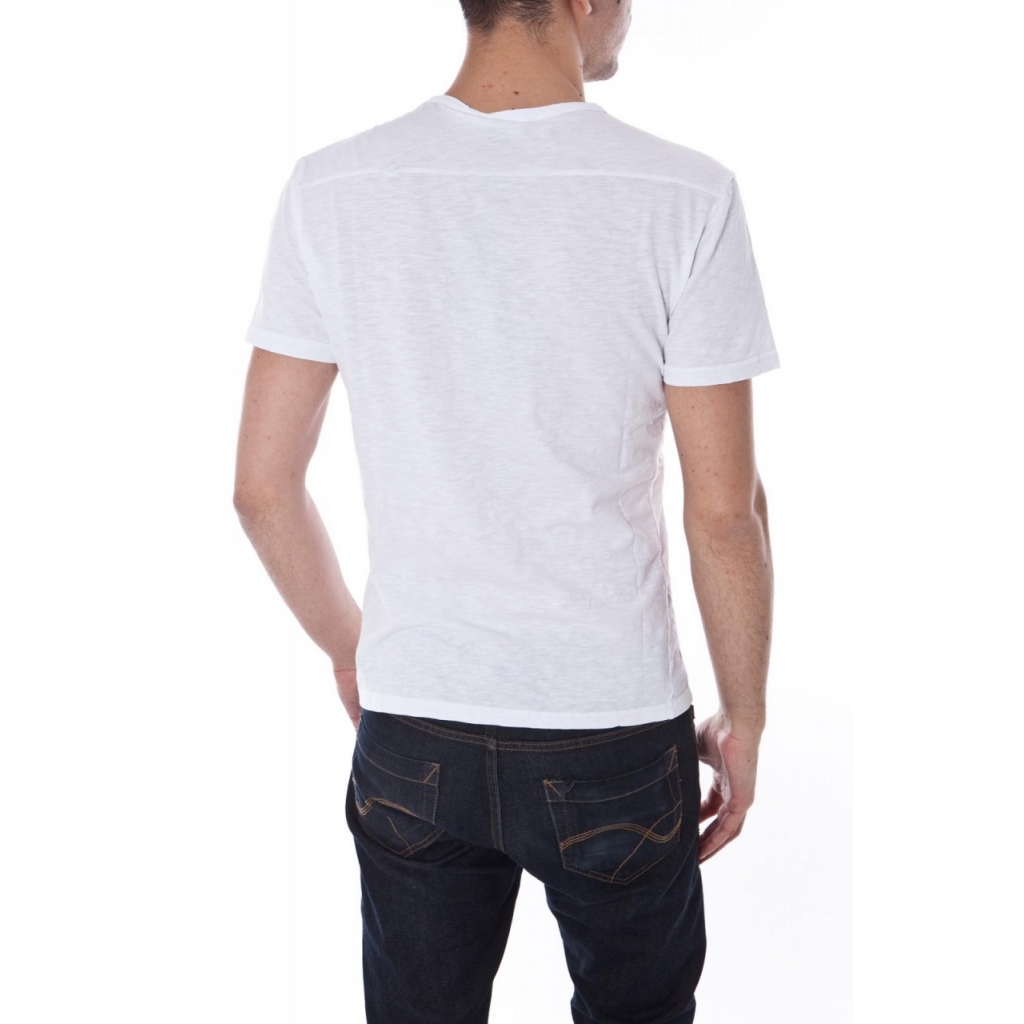 T-SHIRT MAGLIA 22 TASCA ZIP ST BIANCO