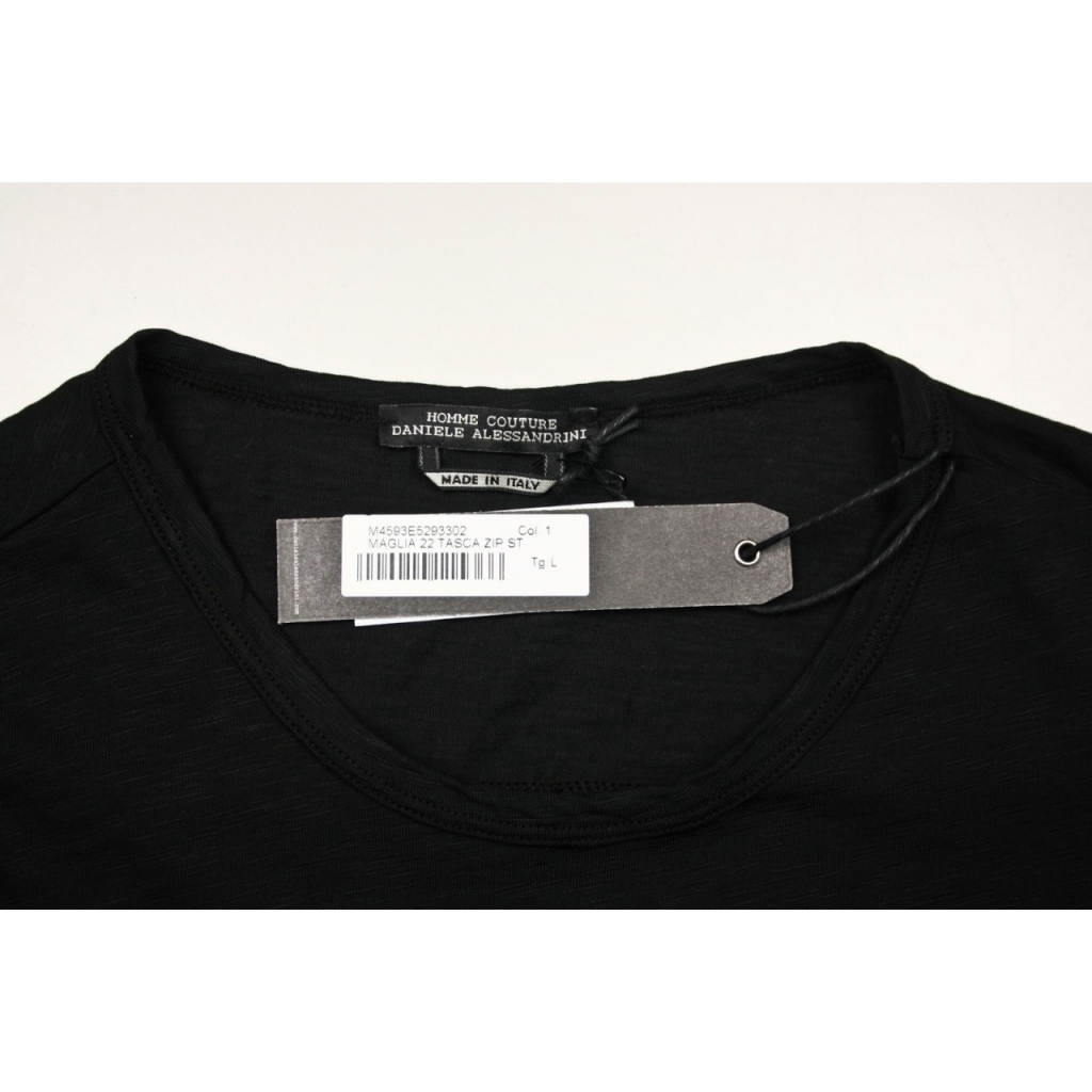 T-SHIRT MAGLIA 22 TASCA ZIP ST NERO