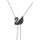 COLLANA ICONIC SWAN DOUBLE Y NERO