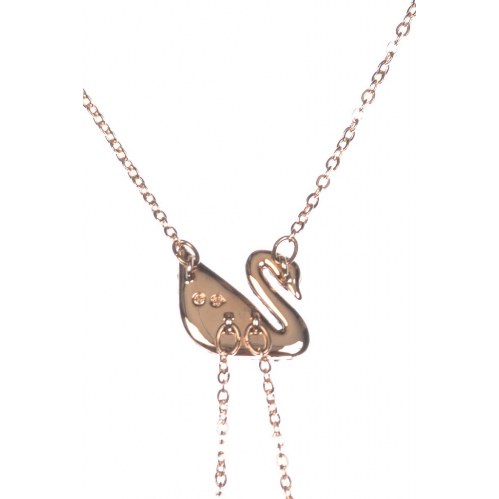 COLLANA ICONIC SWAN DOUBLE Y NERO