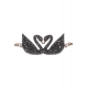 BRACCIALE ICONIC SWAN NERO