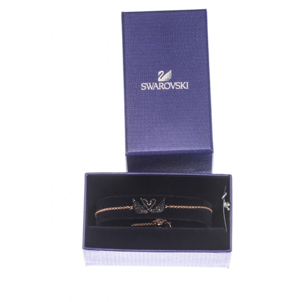 BRACCIALE ICONIC SWAN NERO