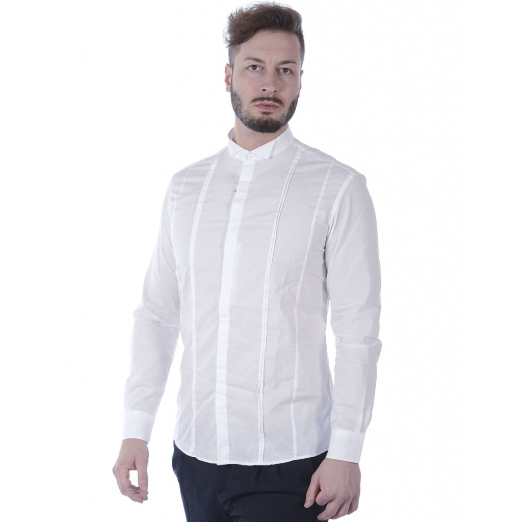 CAMICIA CAMICIA PLISSE KOREANA BIANCO