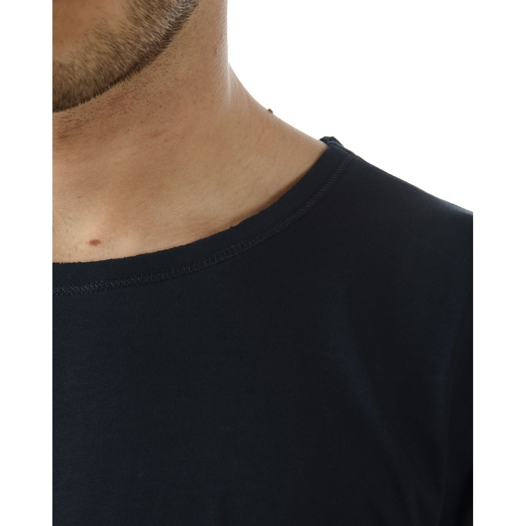 T-SHIRT MAGLIA DA VIAGGIO SENZA DENTIF BLU