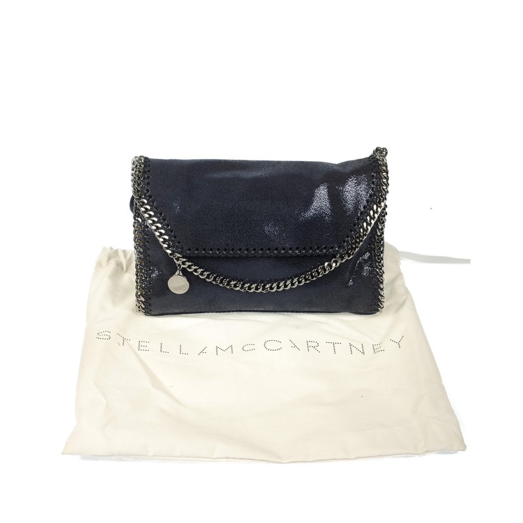 BORSA MINI SHOULDER FALABELLA BLU