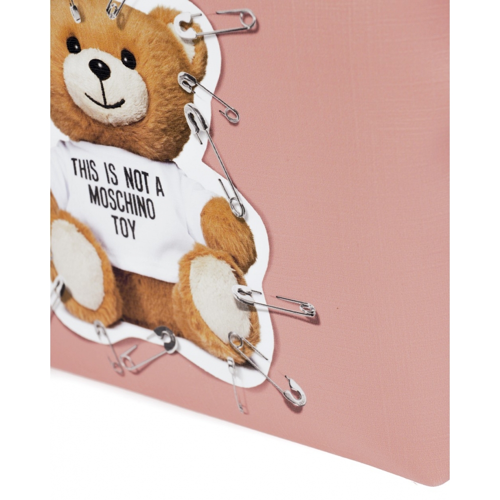 ZAINO ZAINO SAFETY PIN TEDDY ROSA