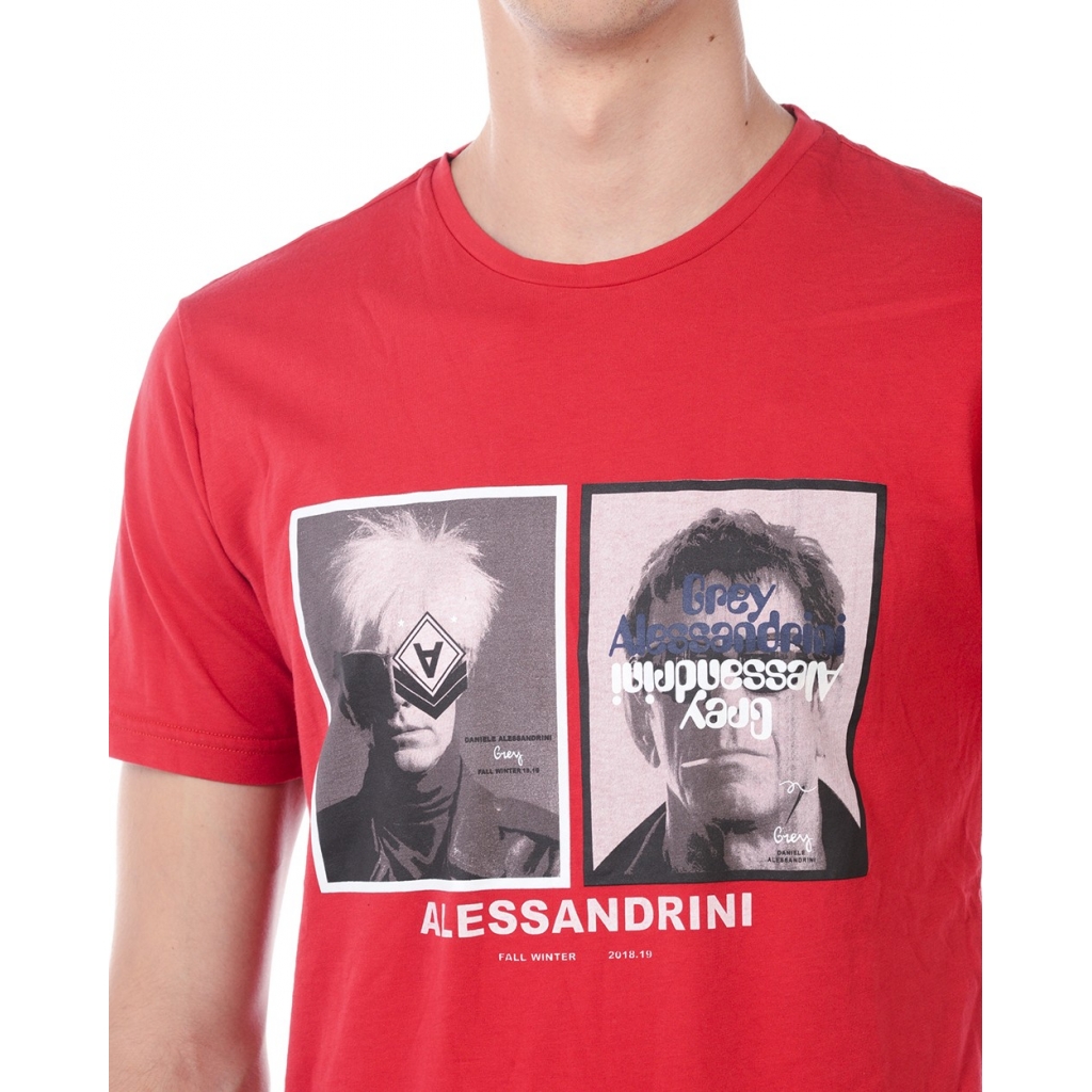 T-SHIRT MAGLIA POP ART MANIFESTO ST ROSSO