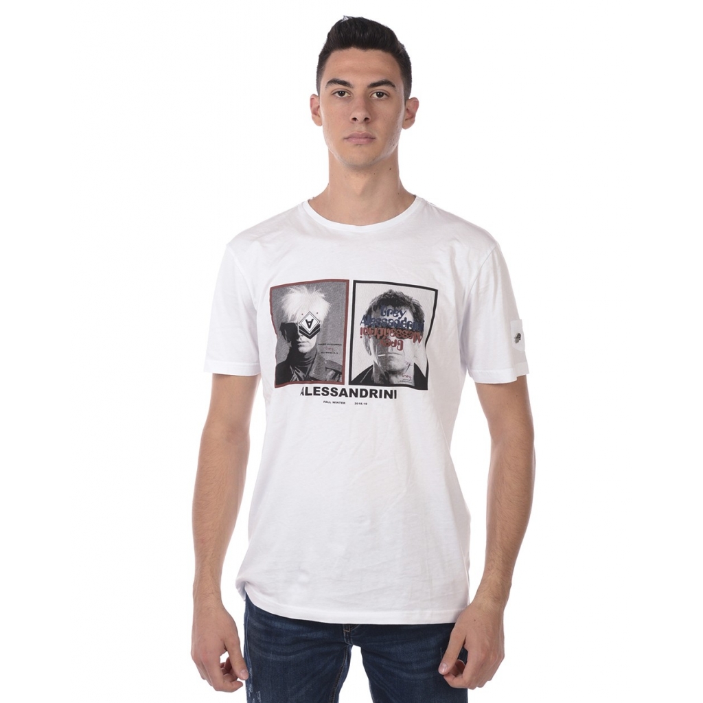 T-SHIRT MAGLIA POP ART MANIFESTO ST BIANCO