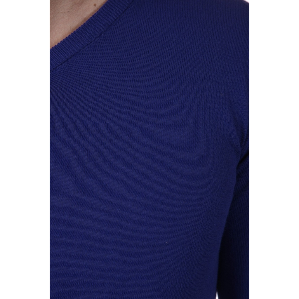 MAGLIA MAGLIA BASICO SCOLLO A V BLU