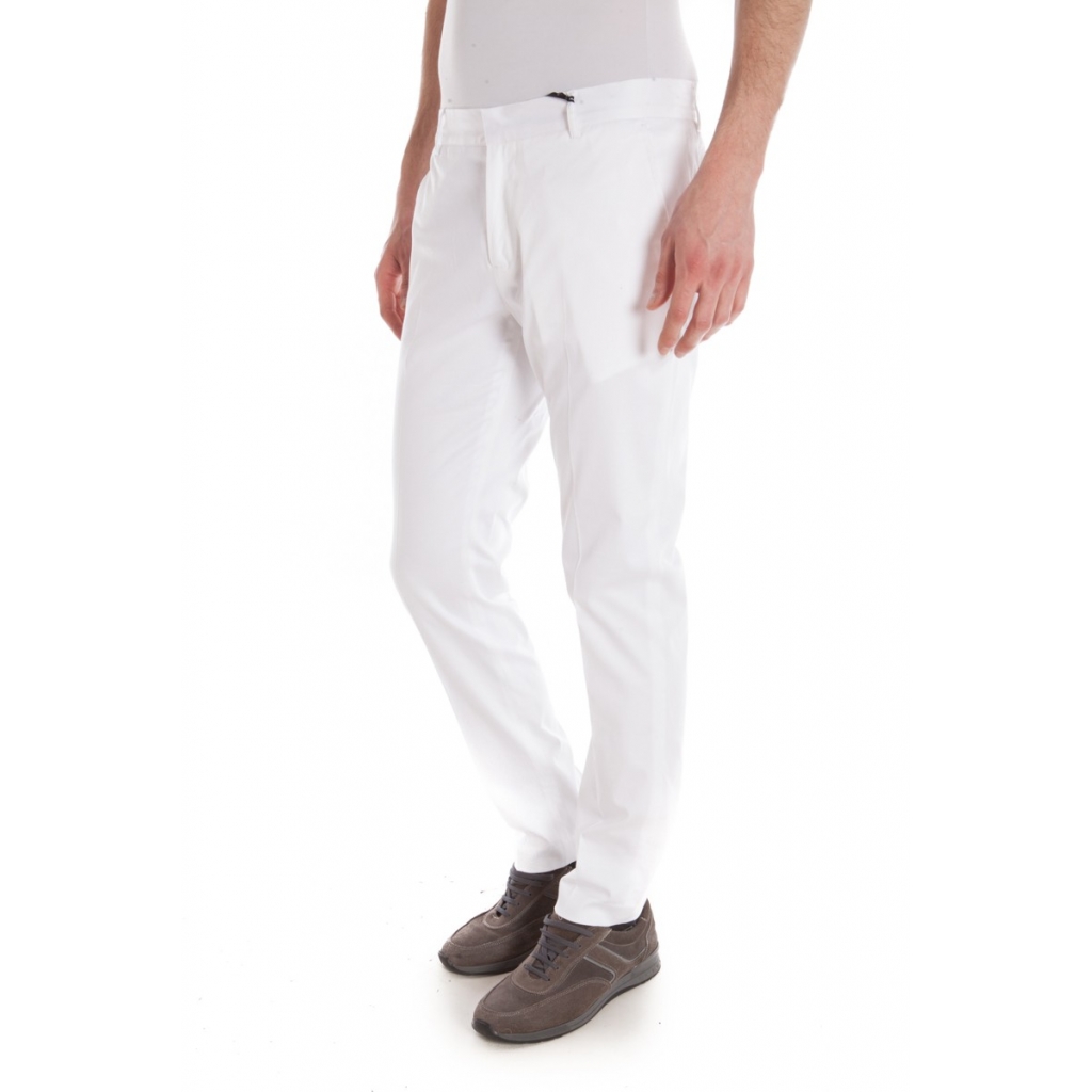 PANTALONI PANTALONE SLIMATO 17 5 BIANCO