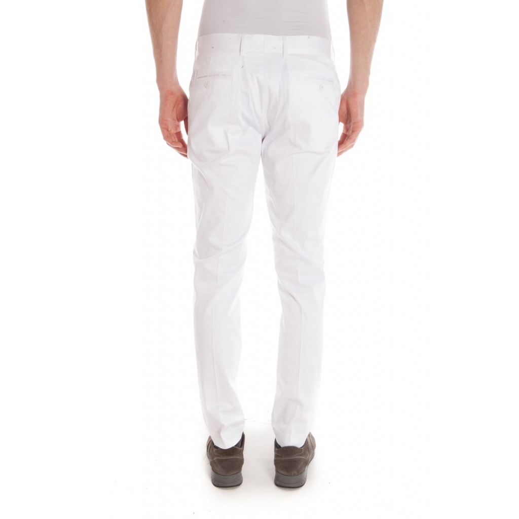 PANTALONI PANTALONE SLIMATO 17 5 BIANCO