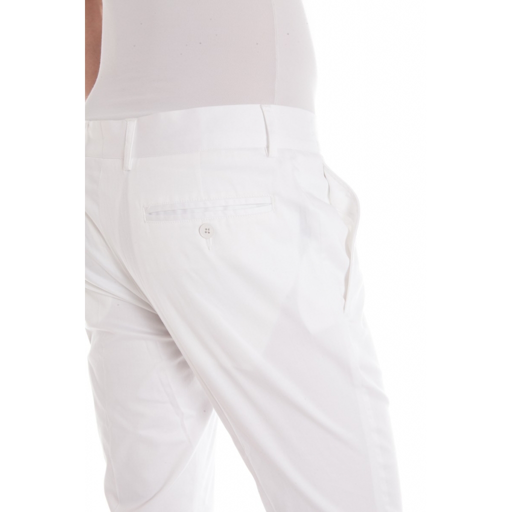 PANTALONI PANTALONE SLIMATO 17 5 BIANCO