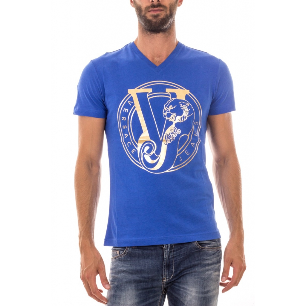 T-SHIRT JERSEY COT SOLE BLU