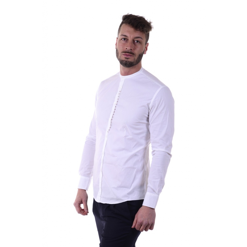 CAMICIA CAMICIA KOREANA FILO PERLE BIANCO