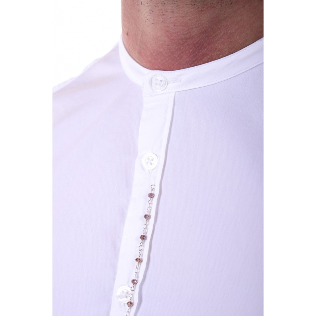 CAMICIA CAMICIA KOREANA FILO PERLE BIANCO