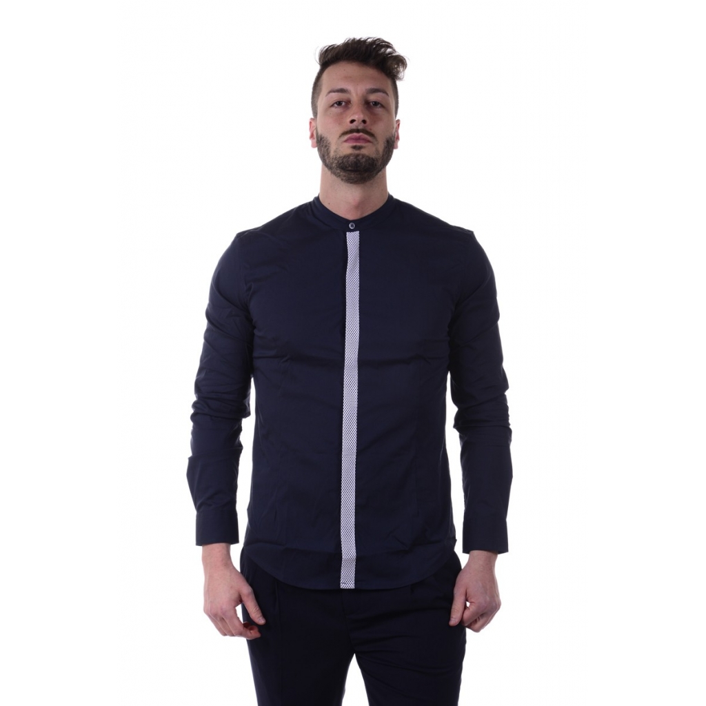 CAMICIA CAMICIA RETICOLO RETE BLU