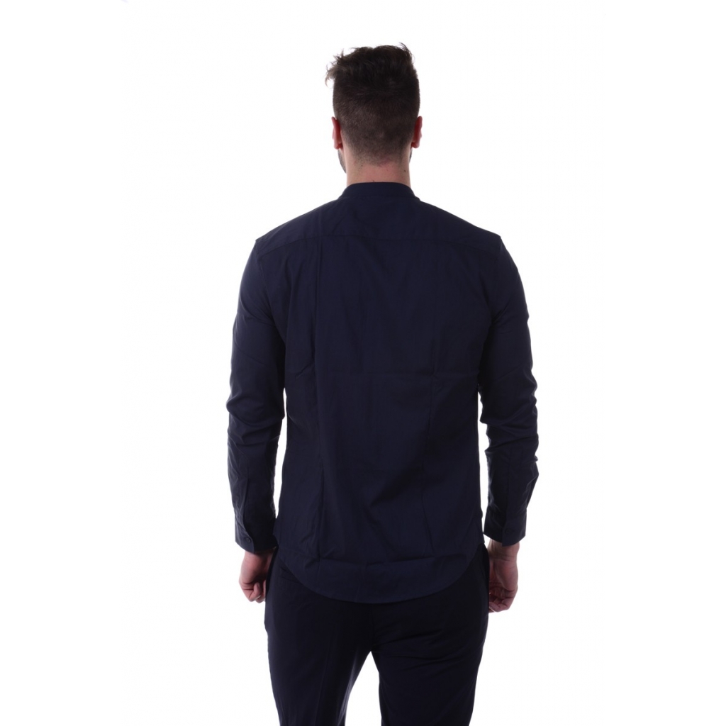 CAMICIA CAMICIA RETICOLO RETE BLU