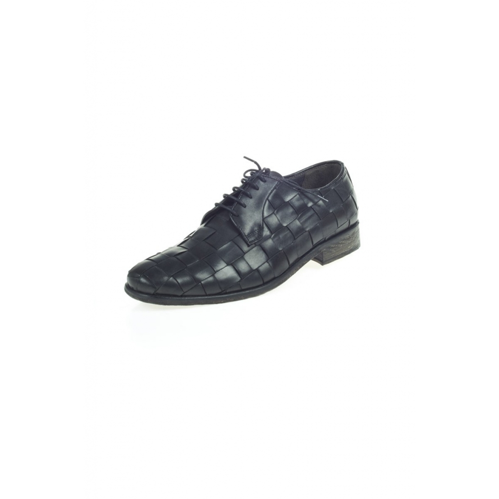 SCARPE SCARPE DERBY INTRECCIO NERO