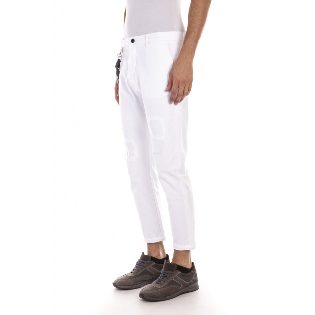 PANTALONI PANTALONE CON CATENA BIANCO