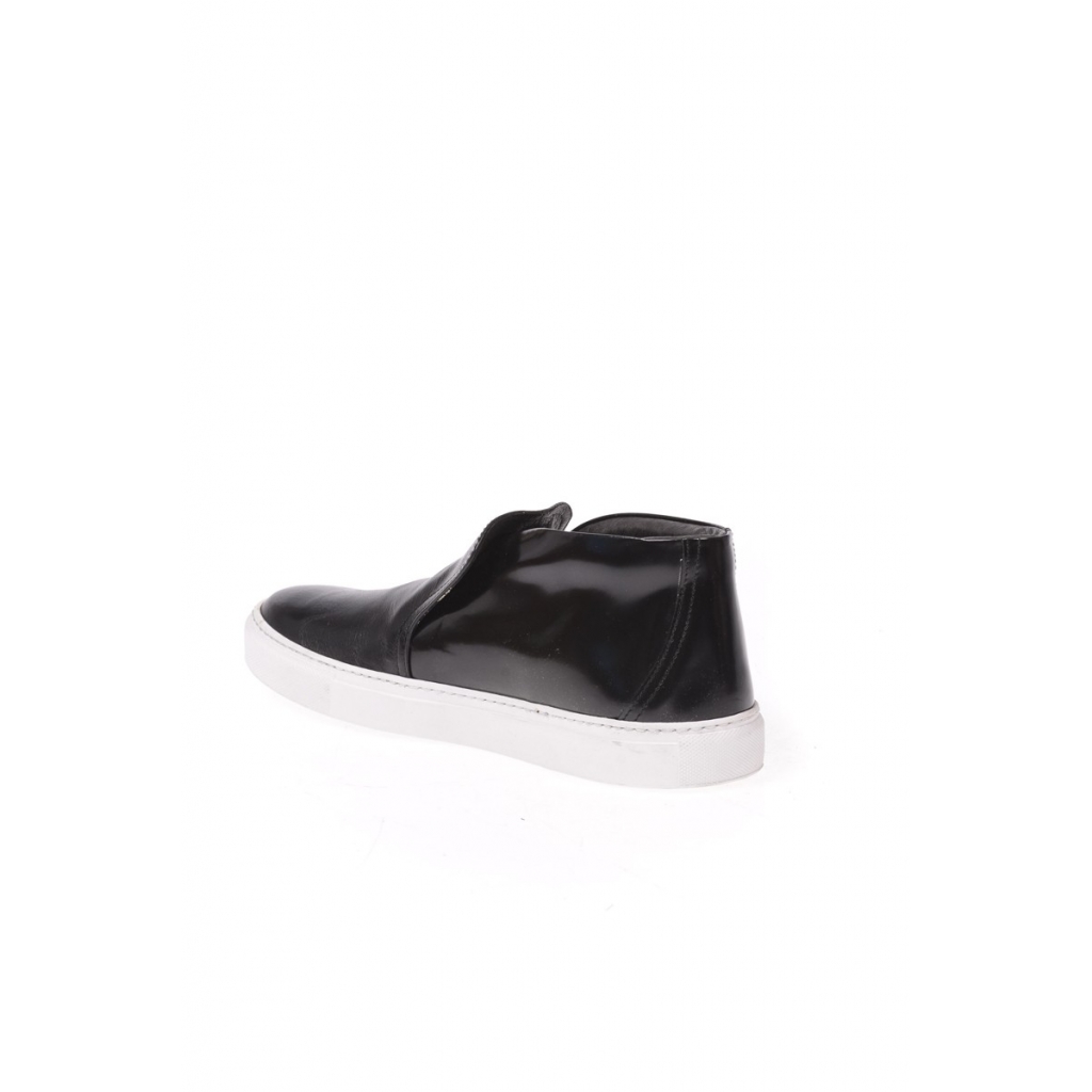 STIVALETTI SCARPA SLIP ON ALTA NERO