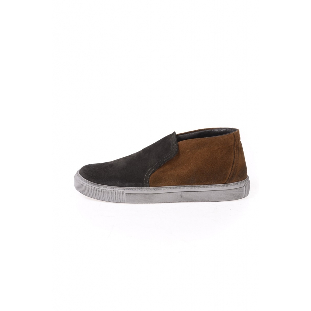 STIVALETTI SCARPA SLIP ON ALTA MARRONE