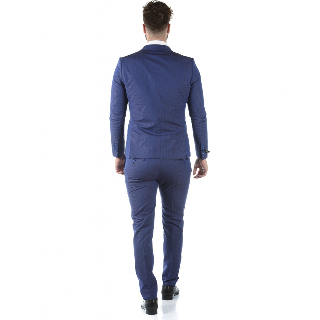 ABITO GIACCA SCUDO PANTALONE SLIMATO BLU