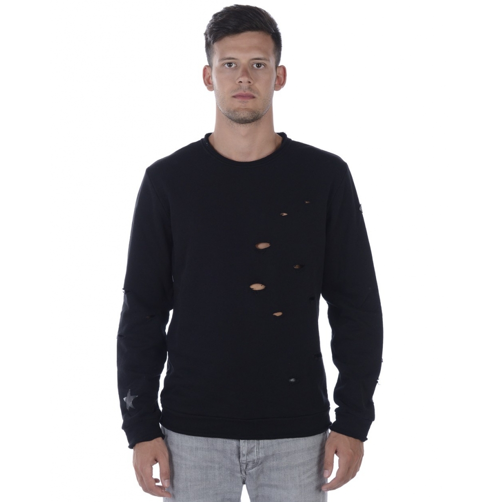 FELPA MAGLIA BUCATA ST NERO