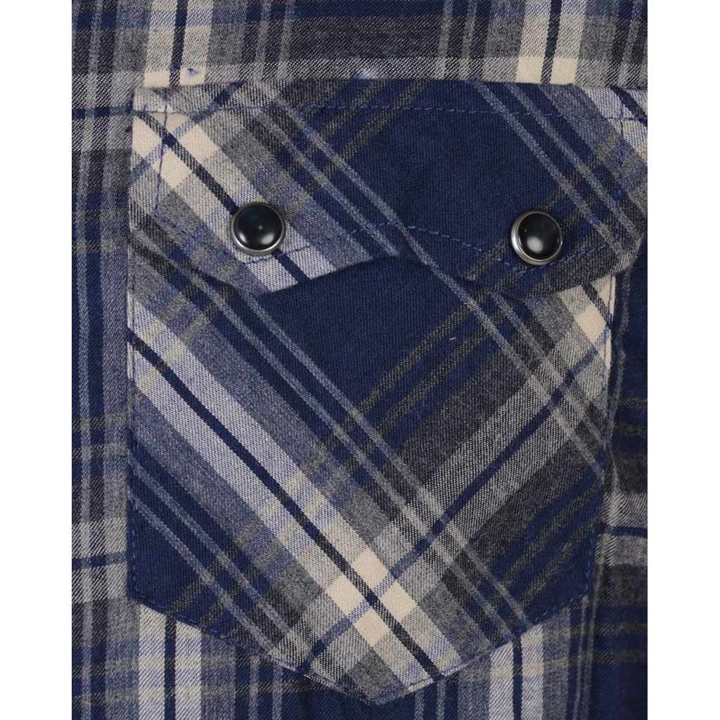 CAMICIA CAMICIA MILITARE CARRE BLU