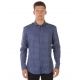 CAMICIA MAGLIA FINTA INGLESE BLU