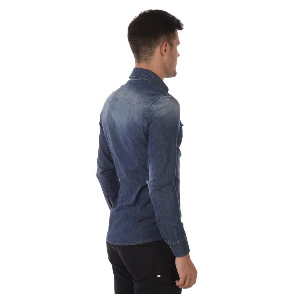 CAMICIA CAMICIA TAGLIO VIVO PIU GIOIEL BLU