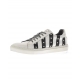 SCARPE SNEAKERS BASSA LACCI RIGHE BIANCO