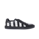 SCARPE SNEAKERS BASSA LACCI RIGHE NERO