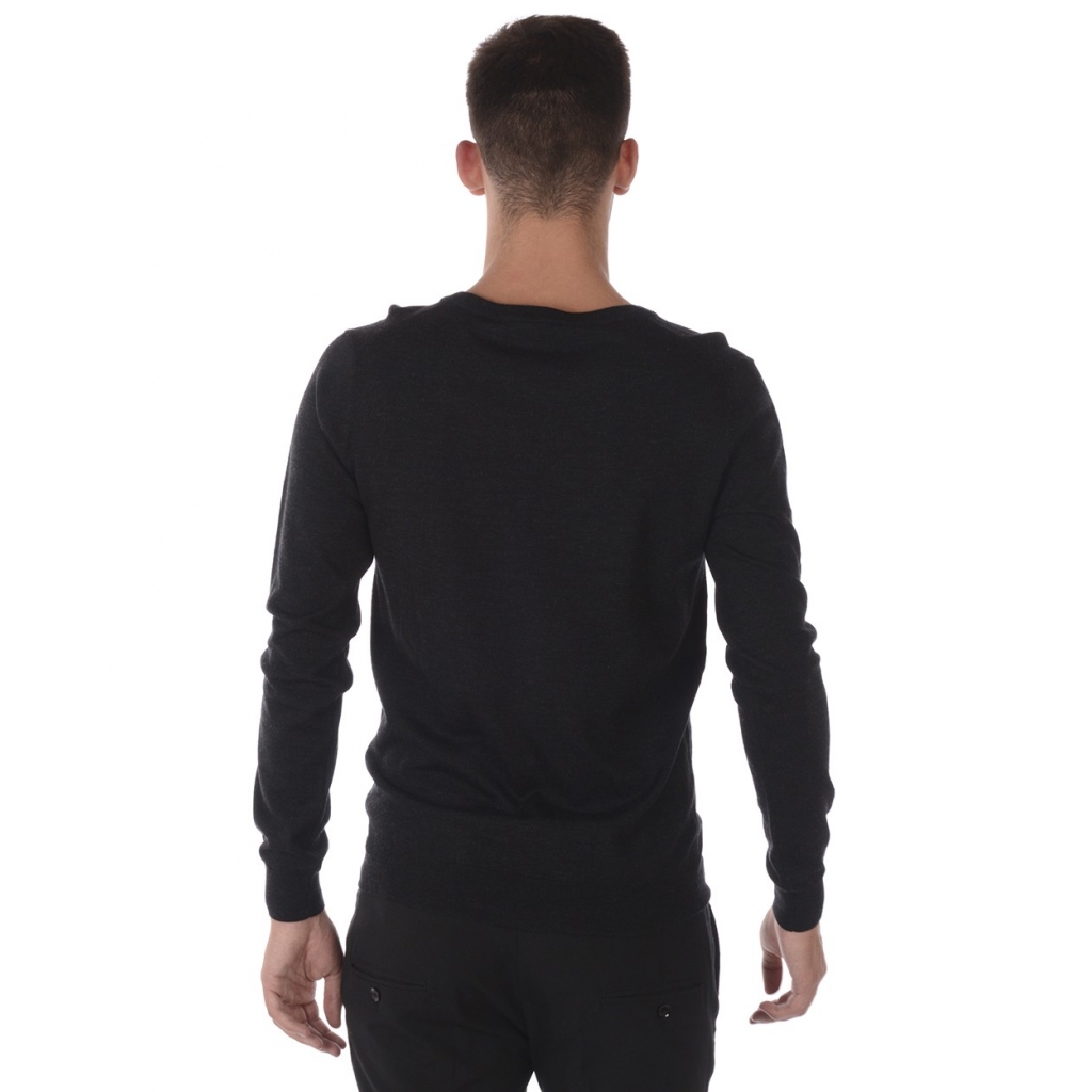 MAGLIA MAGLIA GIRO MERINOS NERO