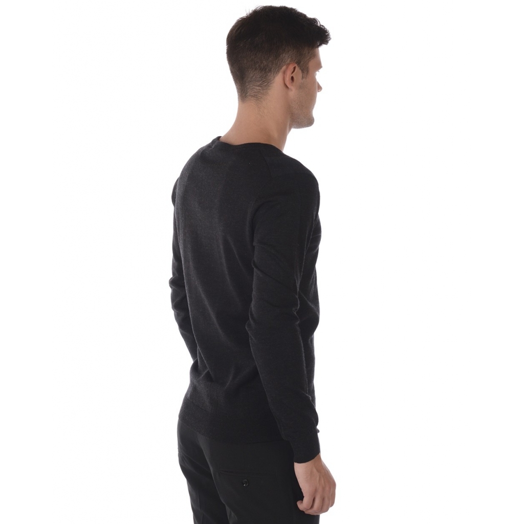 MAGLIA MAGLIA GIRO MERINOS NERO