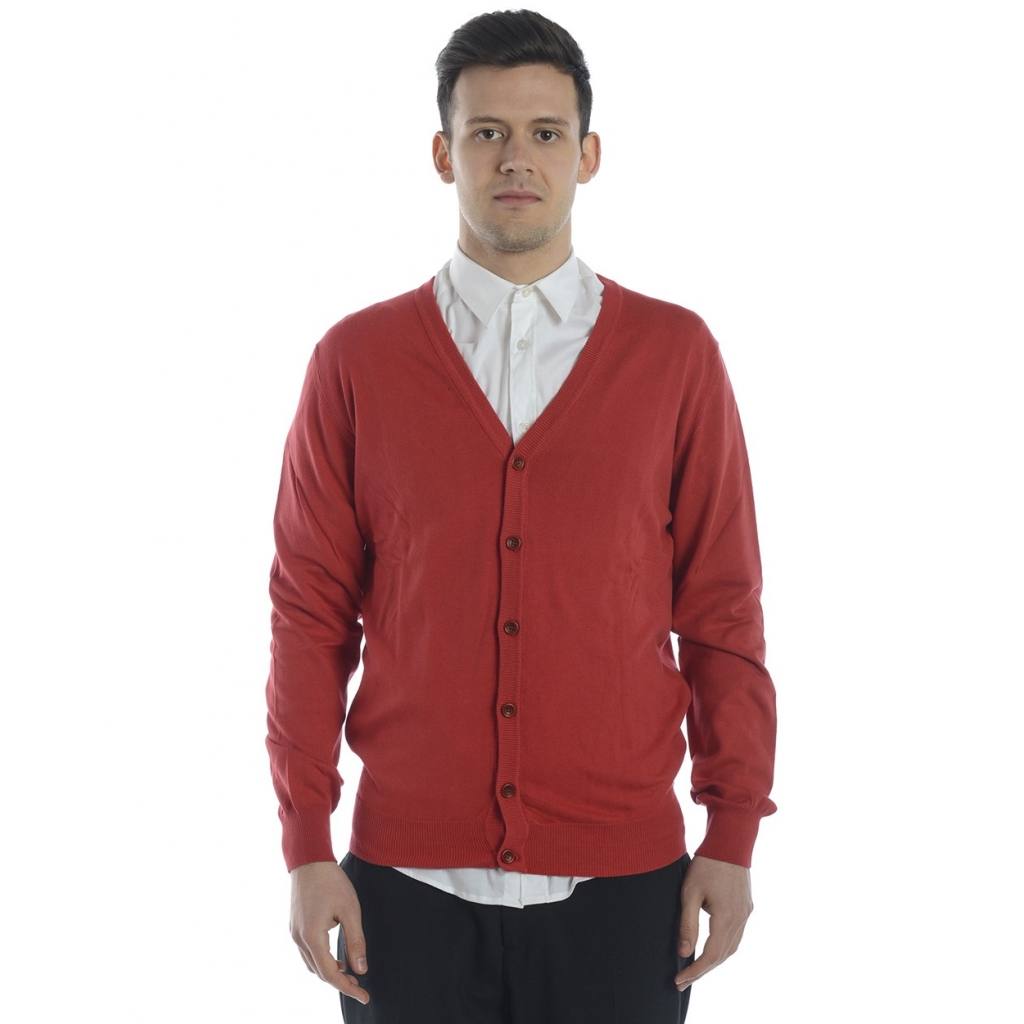 CARDIGAN MAGLIA FARFALLA ROSSO