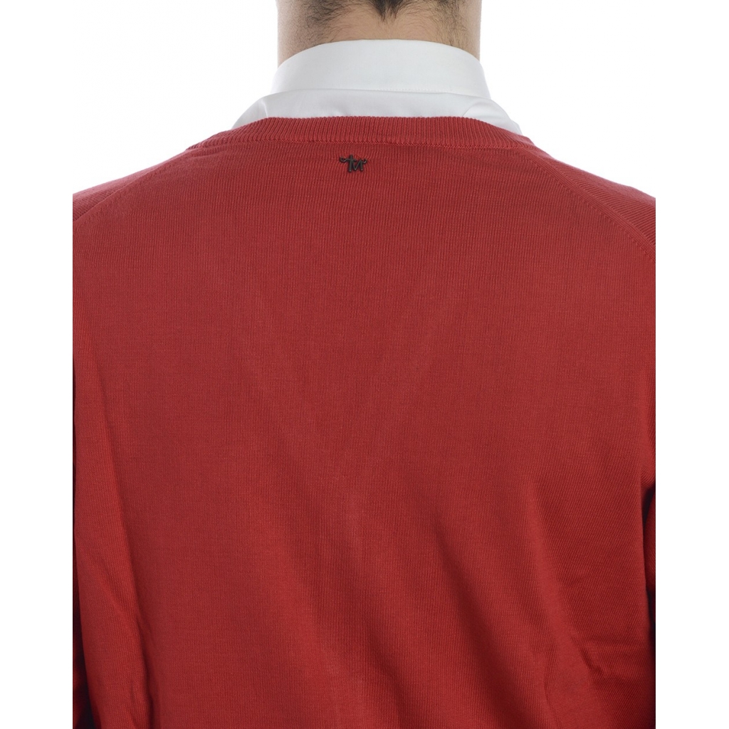 CARDIGAN MAGLIA FARFALLA ROSSO