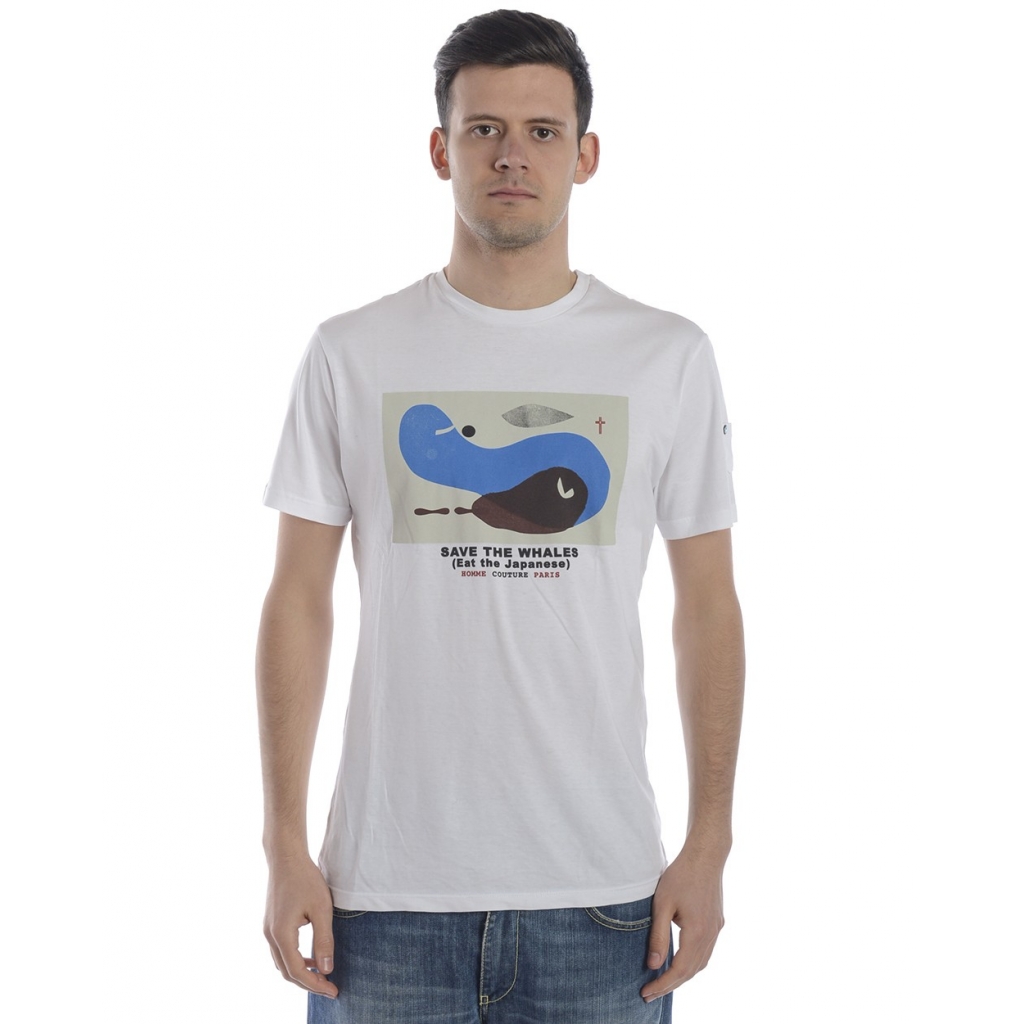 T-SHIRT MAGLIA BALEINE MC ST BIANCO