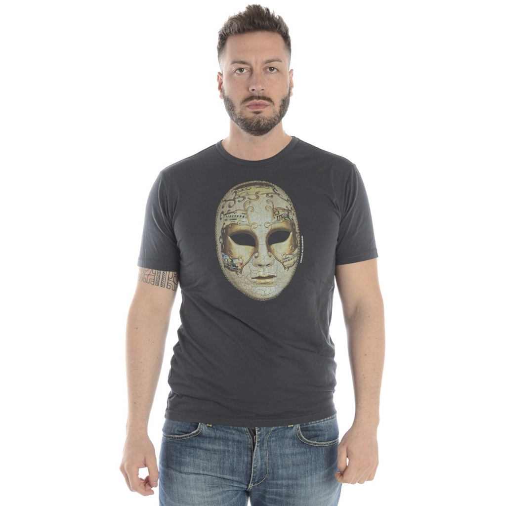 T-SHIRT MAGLIA UNA MASCHERA MUSICALE S GRIGIO