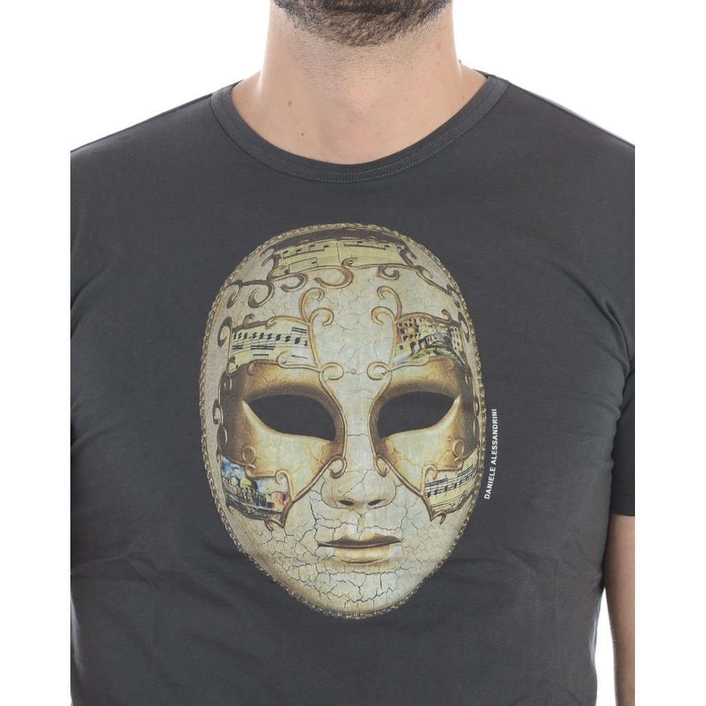 T-SHIRT MAGLIA UNA MASCHERA MUSICALE S GRIGIO