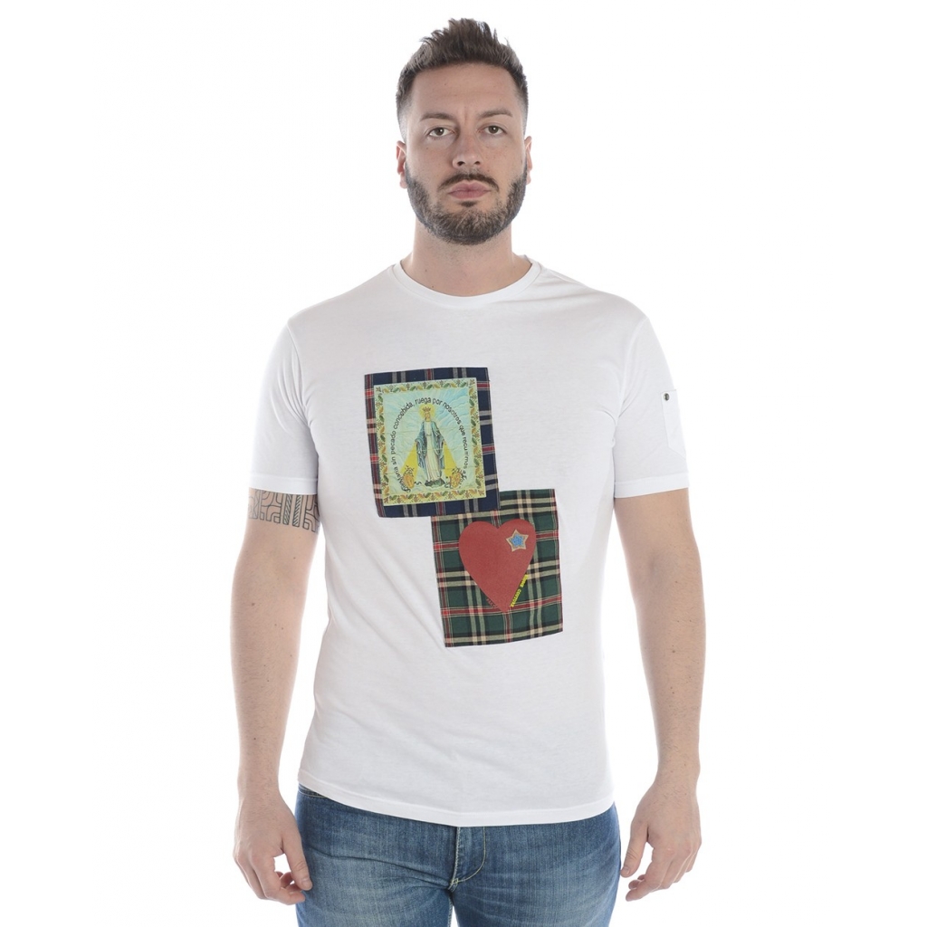 T-SHIRT MAGLIA POP ART POR NOSOSTROS S BIANCO