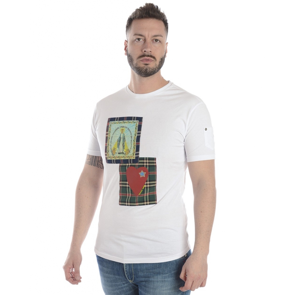 T-SHIRT MAGLIA POP ART POR NOSOSTROS S BIANCO