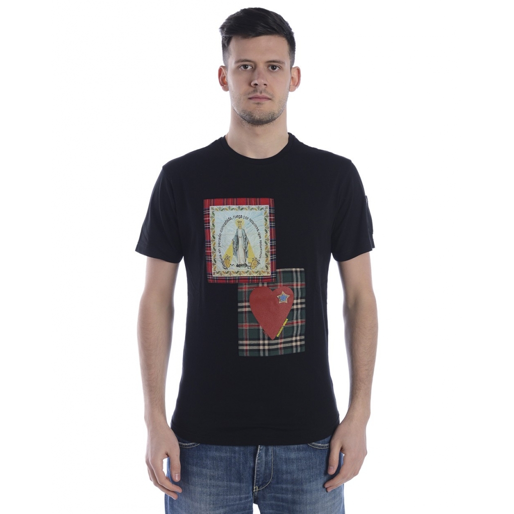 T-SHIRT MAGLIA POP ART POR NOSOSTROS S NERO