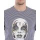 T-SHIRT MAGLIA LE RIGHE IN MASCHERA MC BLU