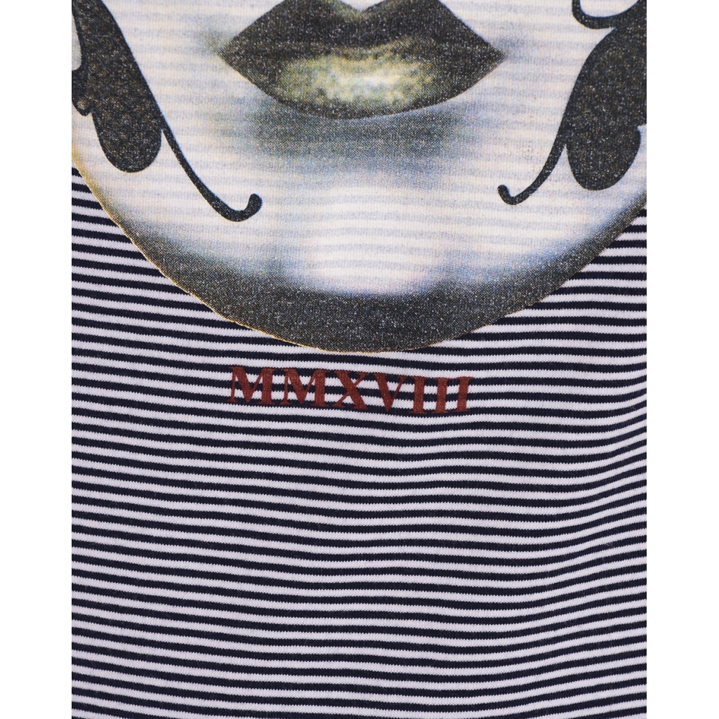 T-SHIRT MAGLIA LE RIGHE IN MASCHERA MC BLU