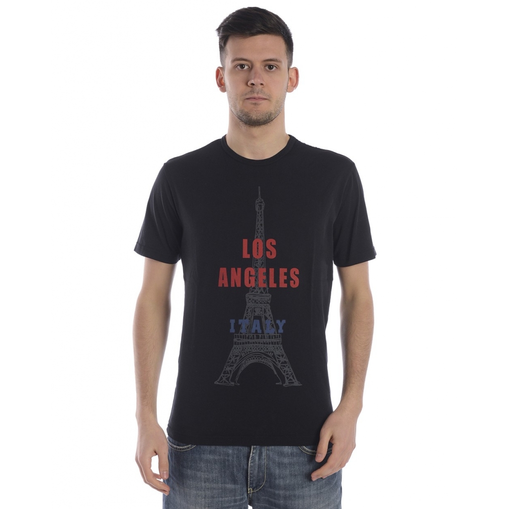 T-SHIRT MAGLIA LOS ANGELES ITALIAN ST NERO