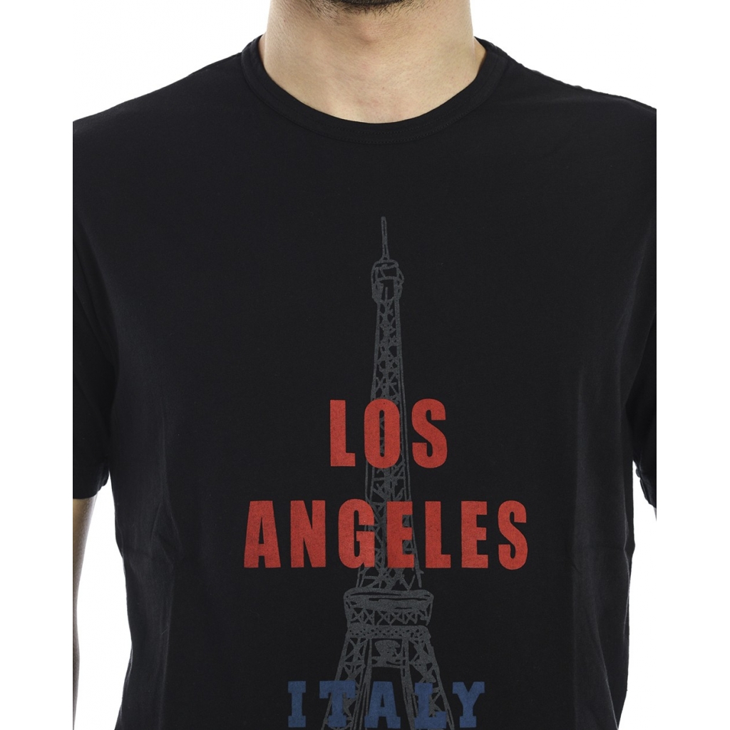 T-SHIRT MAGLIA LOS ANGELES ITALIAN ST NERO