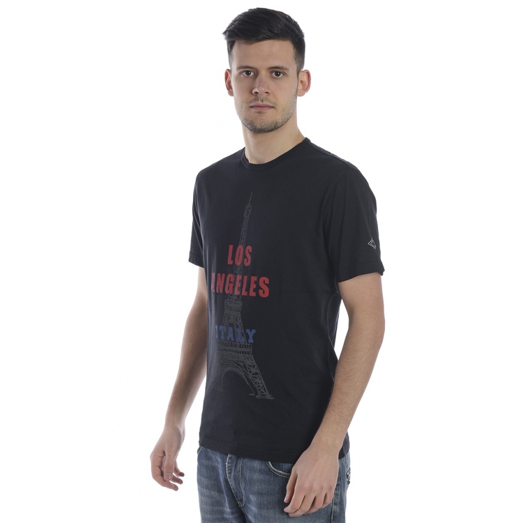 T-SHIRT MAGLIA LOS ANGELES ITALIAN ST NERO