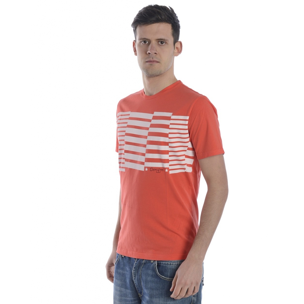 T-SHIRT MAGLIA STANZA MC ST ARANCIONE