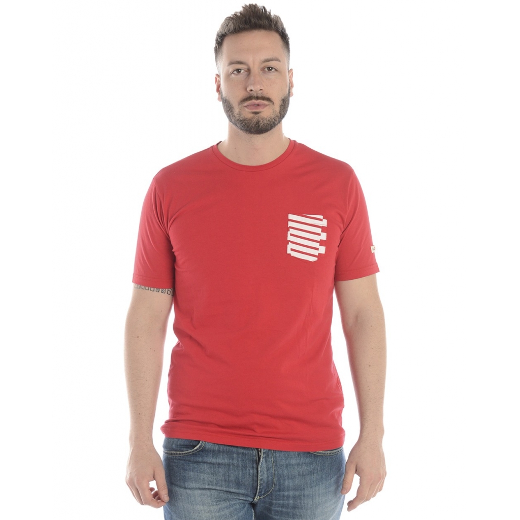 T-SHIRT MAGLIA ABBRACCIO FORTE MC ST ROSSO