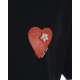 T-SHIRT MAGLIA UN CUORE STELLATO MC ST NERO